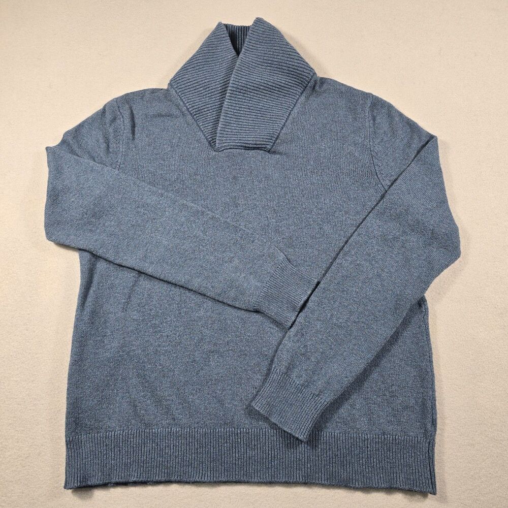 Banana Republic Men's Medium Blue Cowl Neck Pullover Knit Sweater